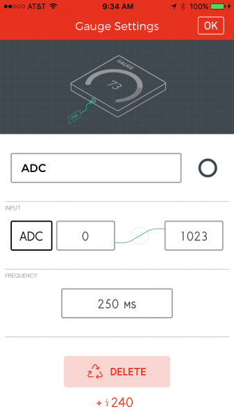 ADC gauge settings