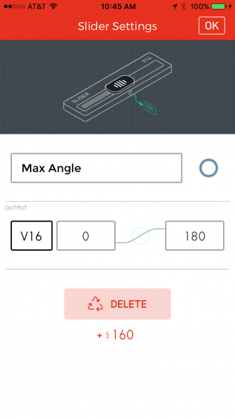 Slider settings