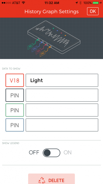 Configuring the History Graph widget