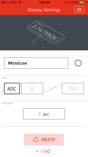 Value widget on ADC