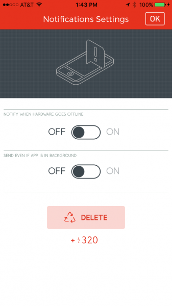 iOS Push settings