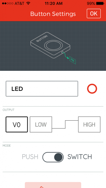 Configured Button widget