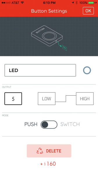 Configure the Button widget