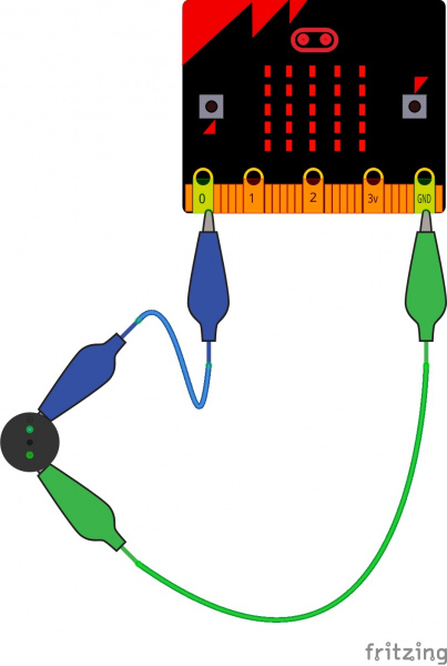 Fritzing Diagram: micro:bit Piezo Buzzer