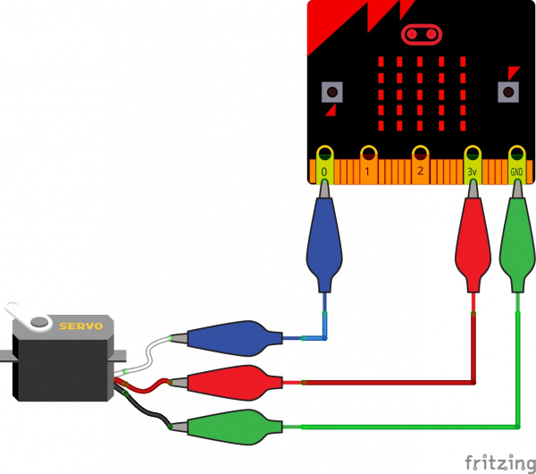 Fritzing Diagram: Hooking up the Servo