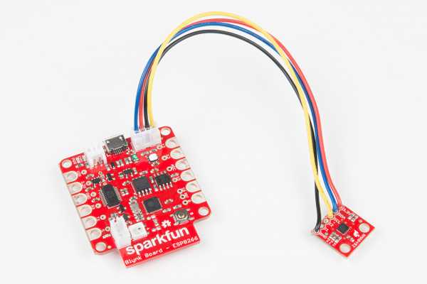 Blynk Board and accelerometer together