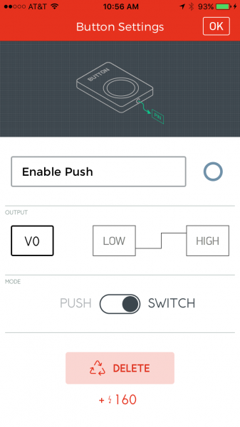 Button settings