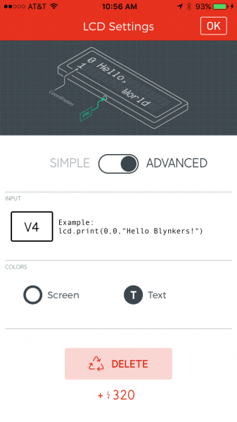 LCD Slider settings