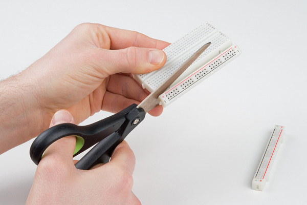 Cutting the breadboard