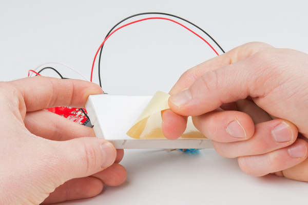 Peel off the breadboard backing