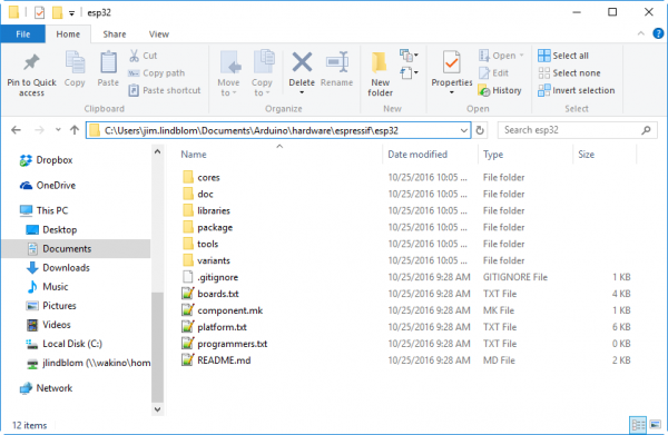 Windows folder installation