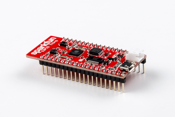 ESP32 Thing with male headers soldered