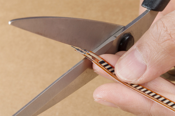 Cutting Solder Tabs Off Flex Sensor