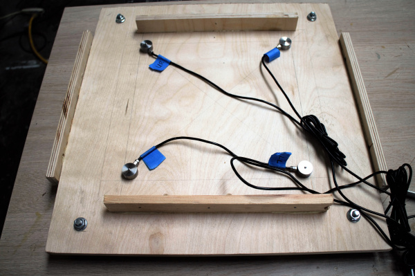 push-button load cells in a custom built scale enclosure