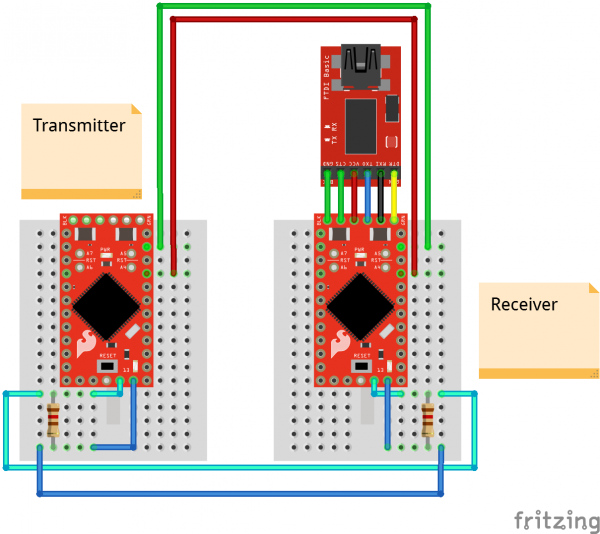 Simple CAN Network Fritzing Diagram