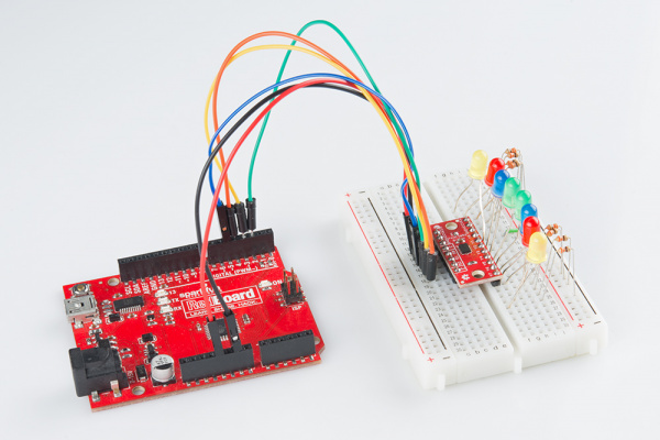 Example breadboard/Arduino circuit