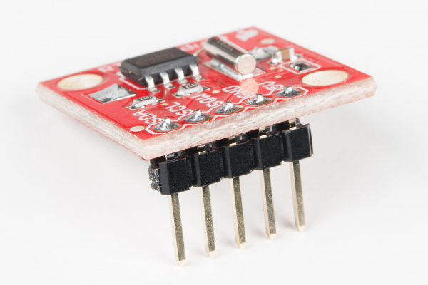 Headers soldered to breakout