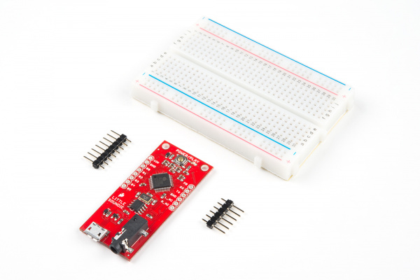 Breadboard, little soundie, two sets of male headers