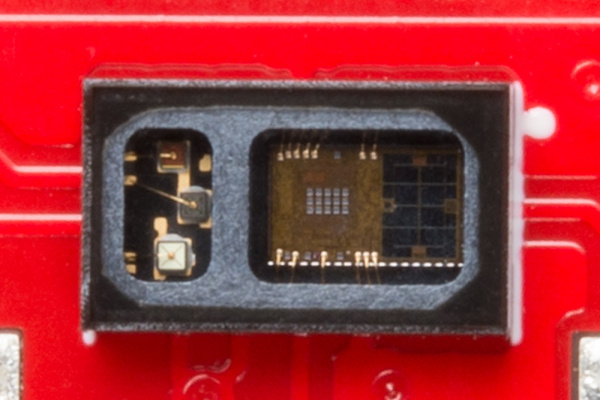 Close up photo of the MAX30105 sensor