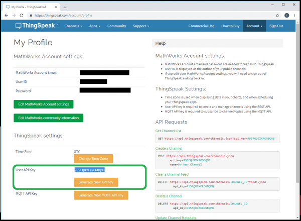 account API key