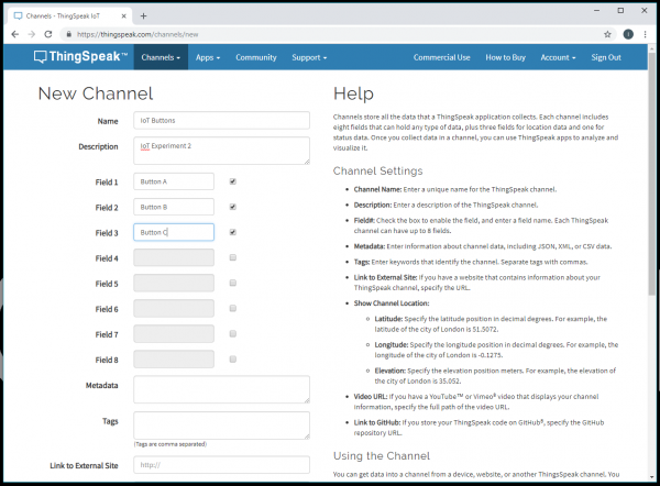 IoT Buttons parameters