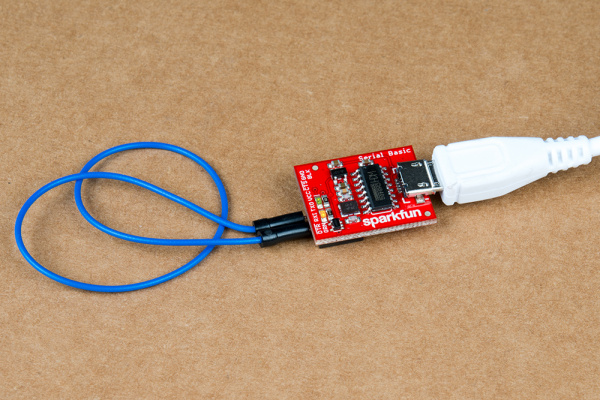 Jumper wire connecting TX to RX