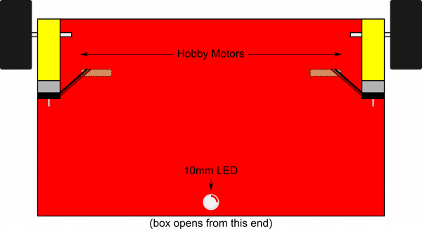 Bottom up diagram of the robot chassis