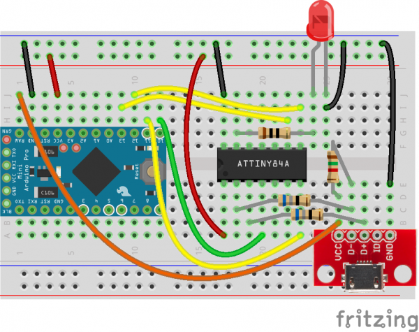 Fritzing diagram to upload ArduinoISP