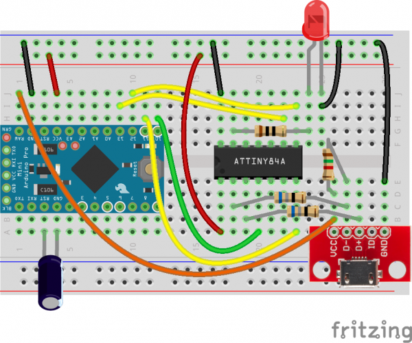 Add capacitor to the Arduino ISP