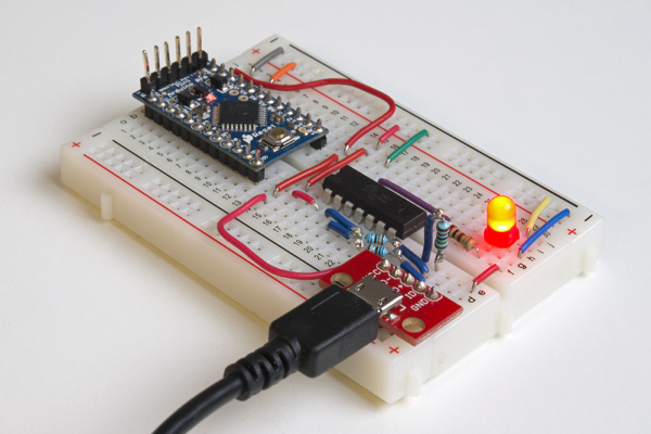 Programming an ATtiny84 from Arduino using a bootloader with V-USB