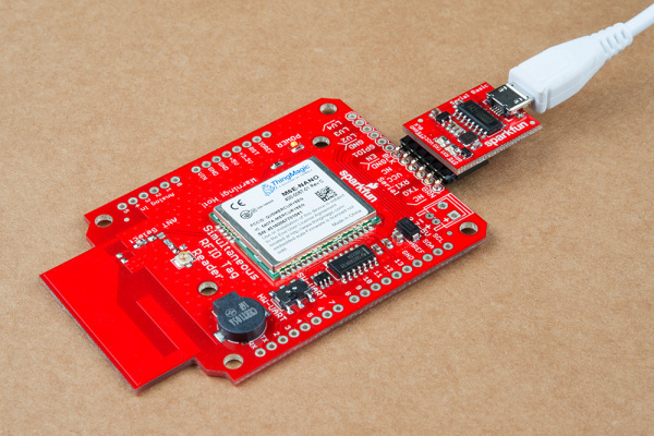 USB to Serial attached to RFID shield