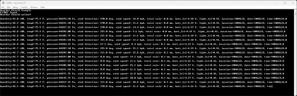 Weather Shield with GPS Example Output