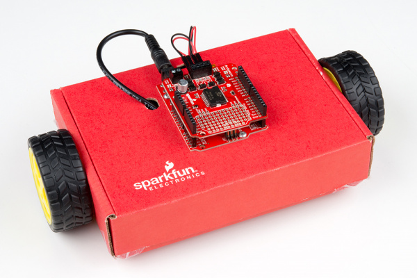 Ardumoto Robot using a SparkFun box.