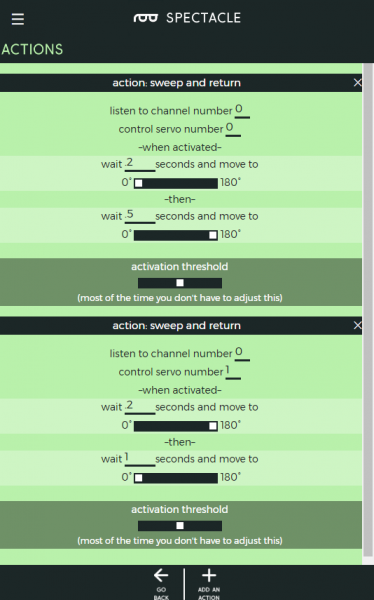 Motion Board settings