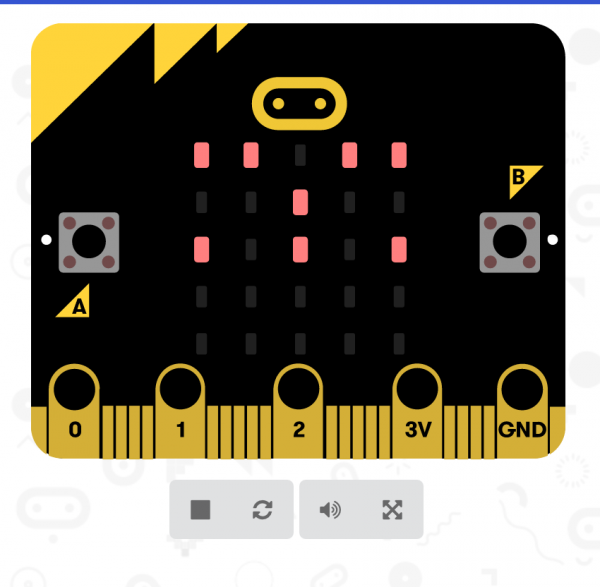 micro:bit simulator screenshot