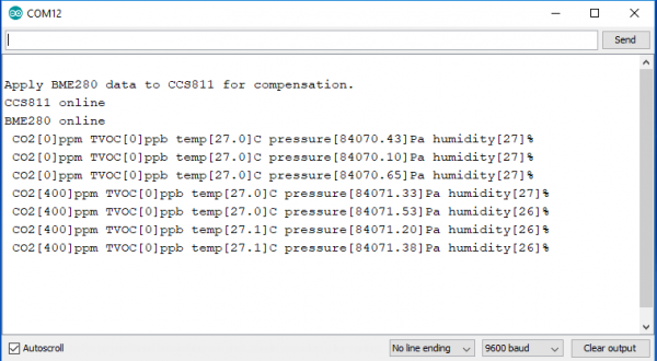 Serial Monitor Output Window