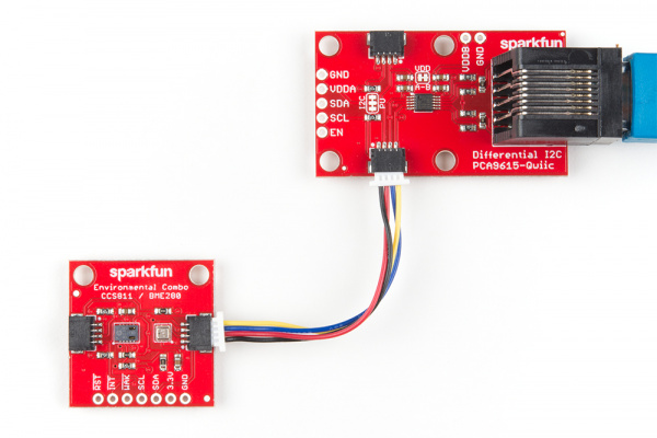 Sensor Connected to Differential I2C using Qwiic