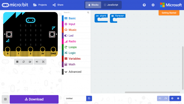 makecode screen shot