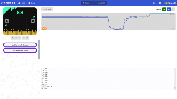 Serial Output Three Different Surfaces with Two Line Following Sensors