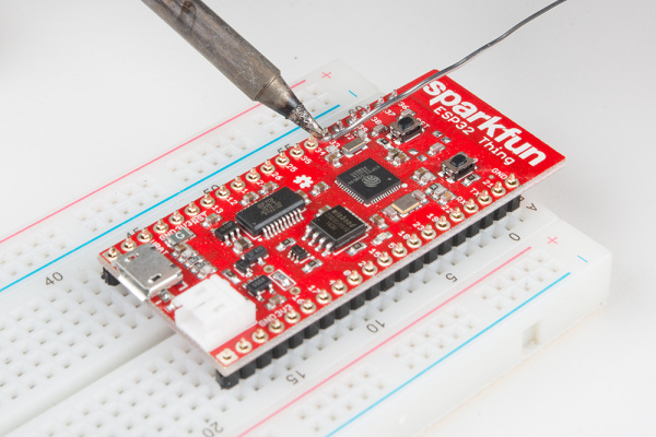 Soldering Male Headers on ESP32