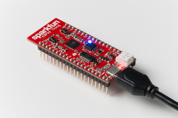 Blinking the LED on the ESP32 Thing board