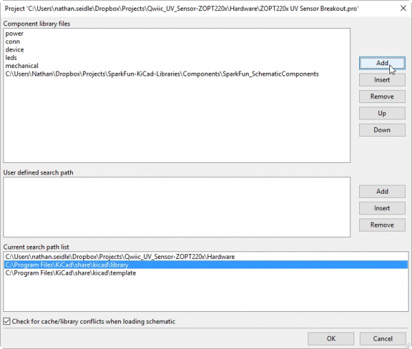 Add SparkFun Schematic Component Libray