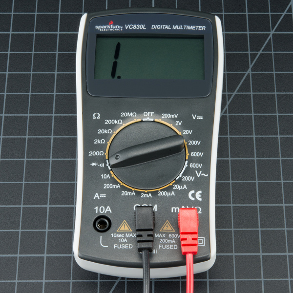 Multimeter Set to Measure Continuity