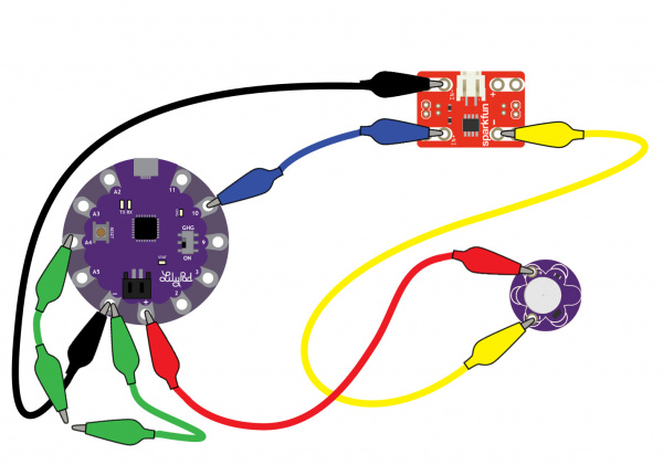 LilyPad Arduino USB with N-Channel MOSFET Power Controller and Vibe Motor