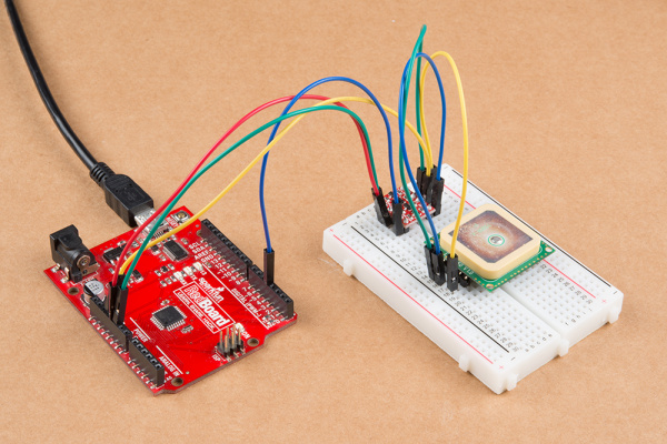 LS20031 Connected to RedBoard with bi-directional logic level converter