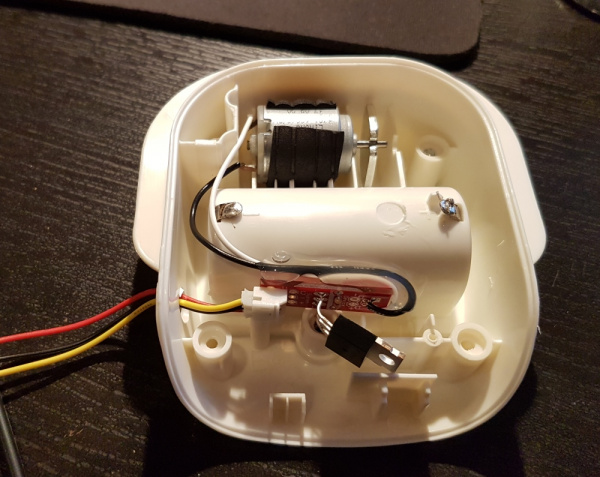 Vibration motor modified with MOSFET control