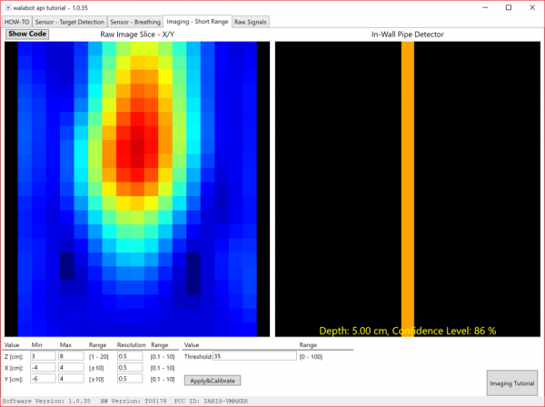 Walabot Developer SDK Short Range Imaging Parallel 