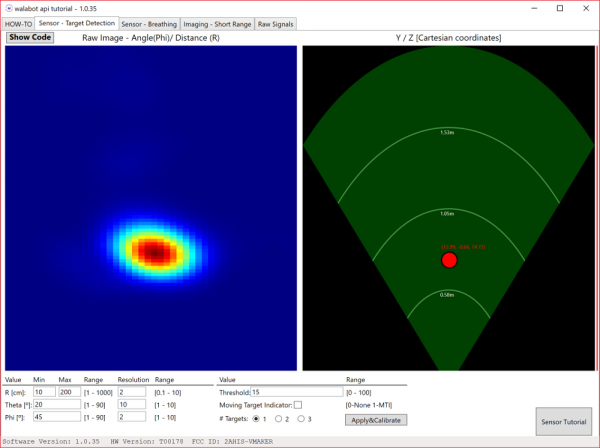 Walabot SDK Target Dection Closer