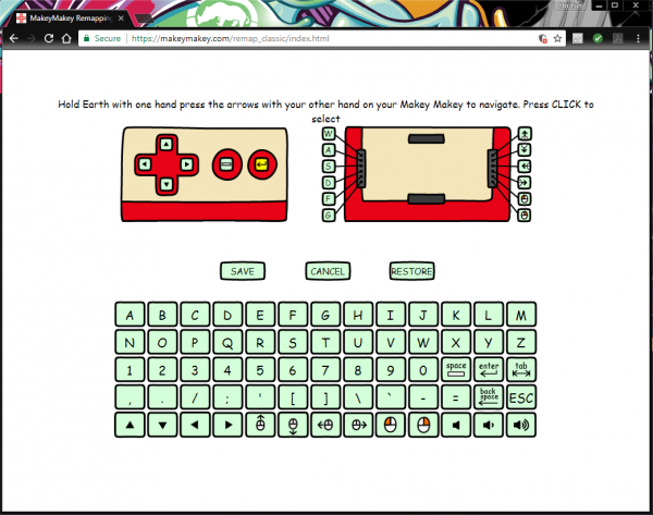 Makey Makey Remapping Keys: Replaced Key