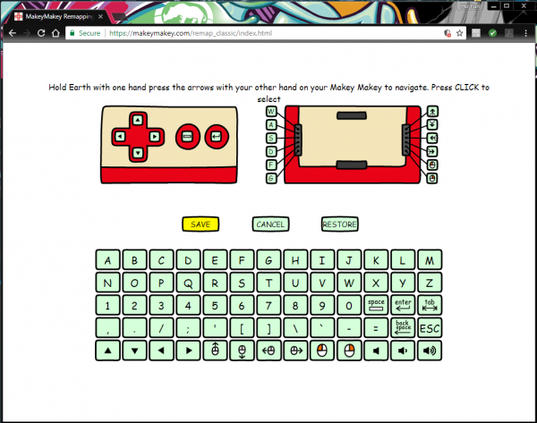 Makey Makey Remapping Keys: Save